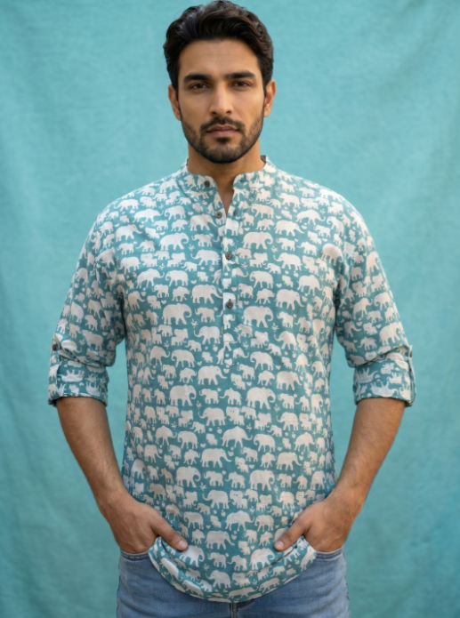 Printed kurta for men